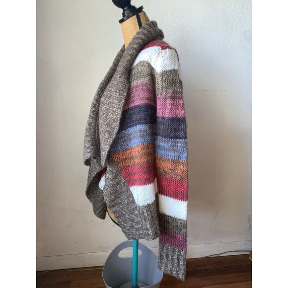 Miss Ashley Rainbow Knit Cardigan SzS Jacket Women/Teens Asymmetric Hem Western - Picture 3 of 16